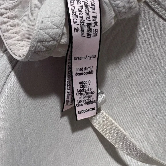 Victorias Secret dream angels cream/metallic bra 32DDD - Picture 6 of 6